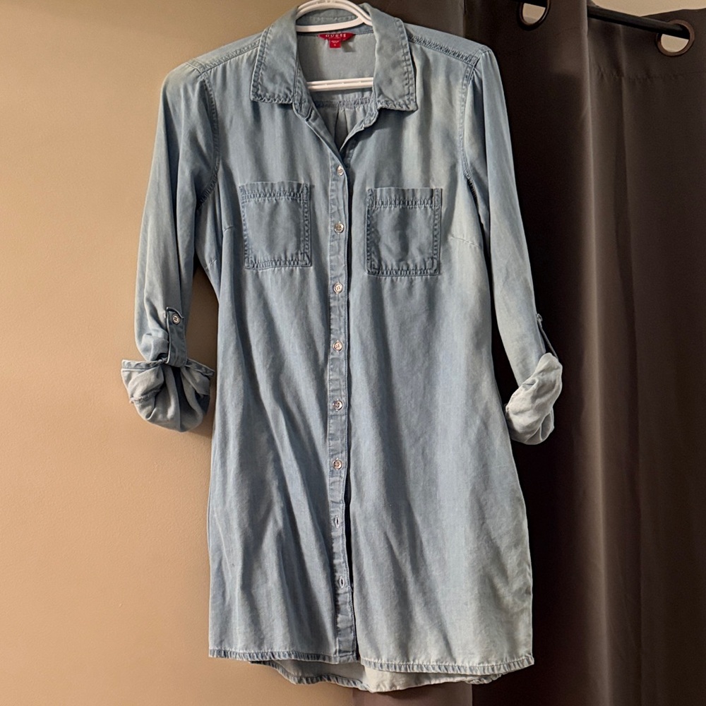 Guess Light Blue Denim Dress